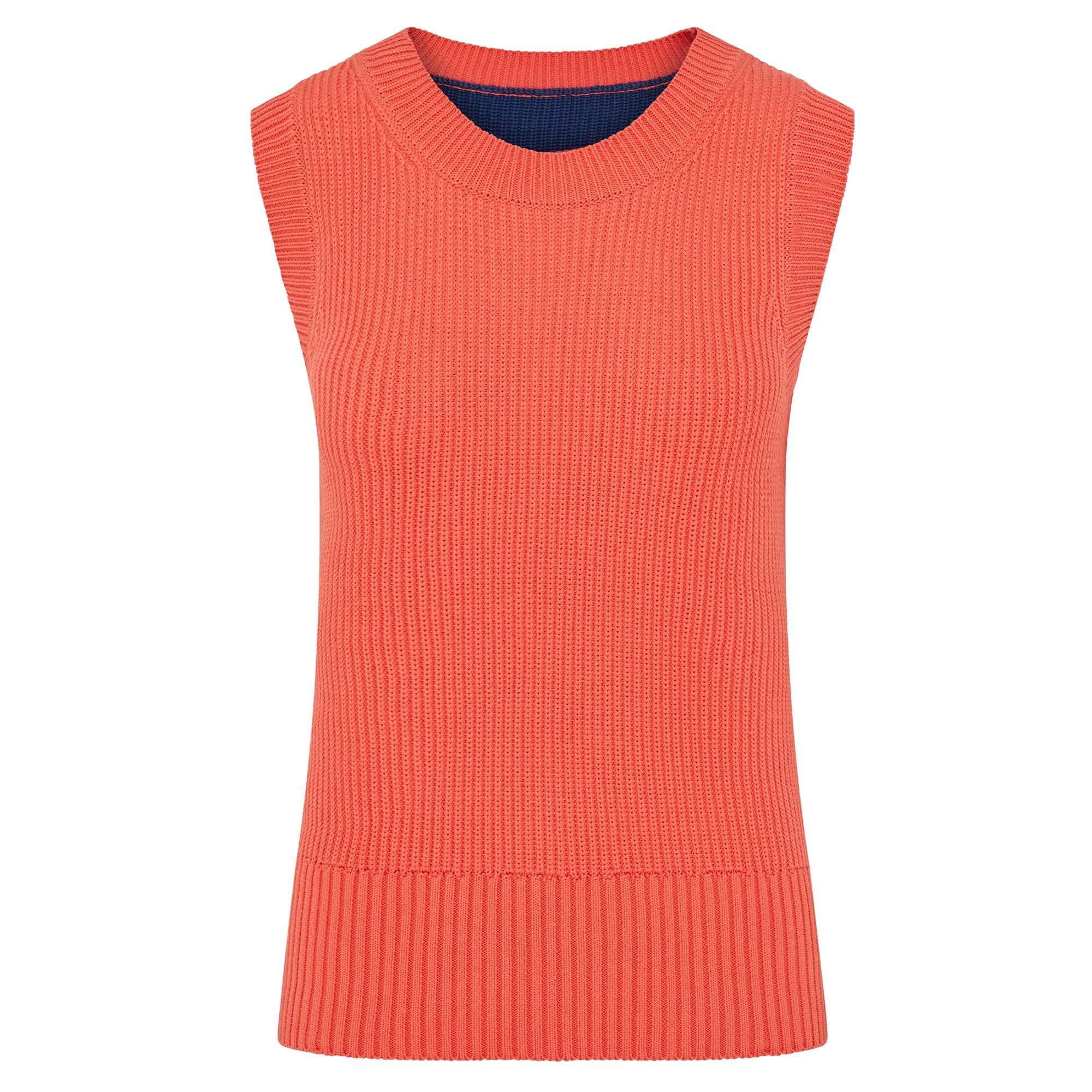 Swing Out Sister Dee Ladies Cotton Golf Slipover Coral/Navy